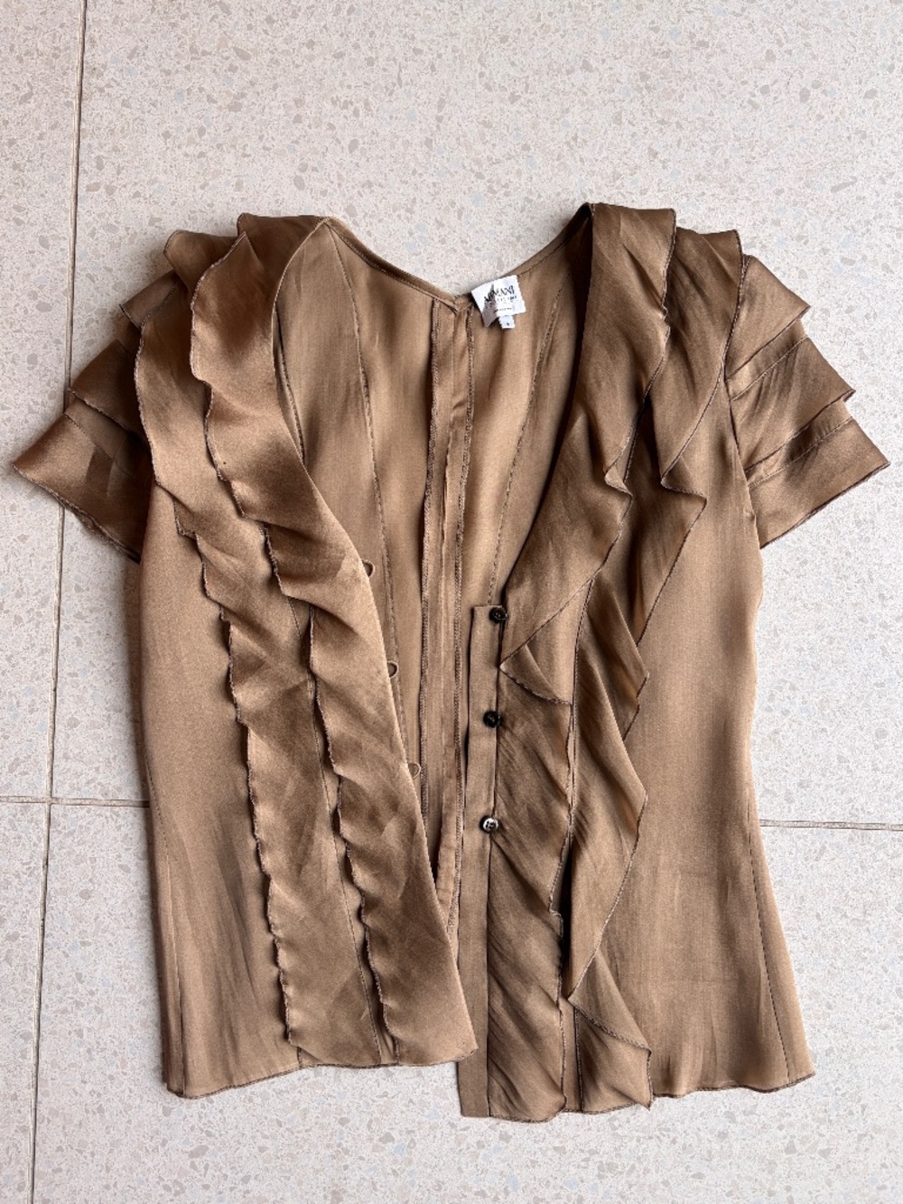 Armani Button up silk top - size 6